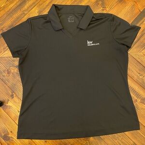 Two black Keller Williams embroidered polo shirts